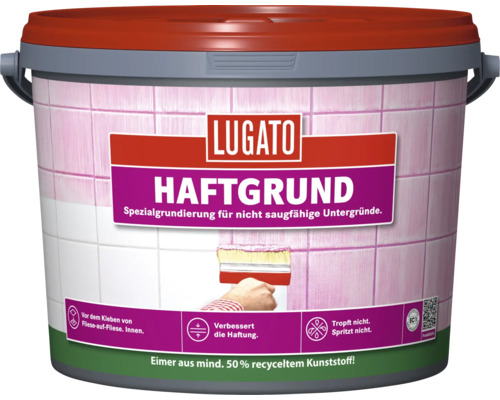 Lugato Haftgrund Spezialgrundierung für nicht saugfähige Untergründe im Kunststoffeimer.