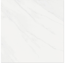 Fliese in Marmoroptik mit dezenter grauer Maserung.