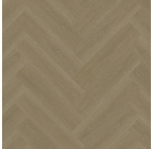 Bodenbelag in Holzoptik mit Fischgrätmuster in Eiche beige.