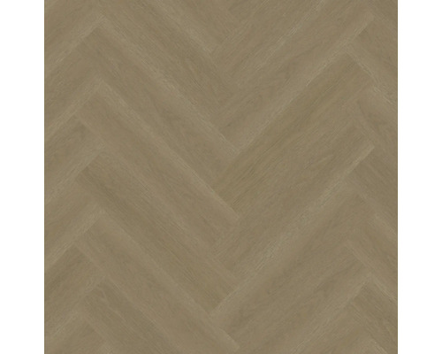 Bodenbelag in Holzoptik mit Fischgrätmuster in Eiche beige.