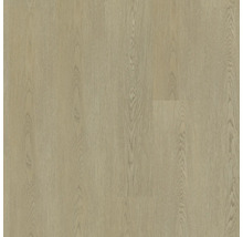 Laminatboden mit feiner Holzmaserung in heller Eichenoptik.