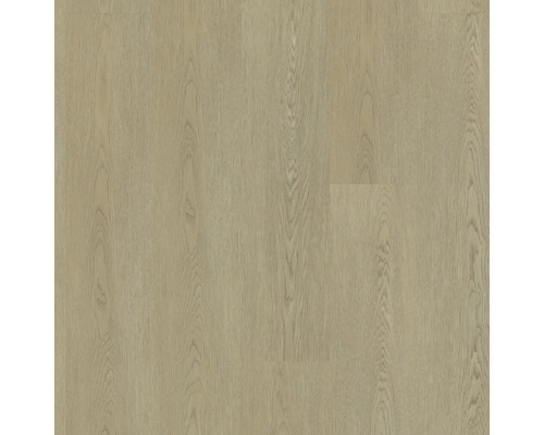 Laminatboden mit feiner Holzmaserung in heller Eichenoptik.
