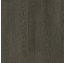 Laminatboden mit dunkler Holzoptik und Maserung.