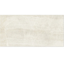 Hellbeige Wandfliese oder Bodenfliese in Naturstein-Optik mit dezenter Maserung.