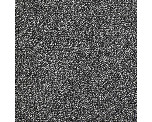 Dunkelgrauer Schlingenteppichboden mit dichter Textur.