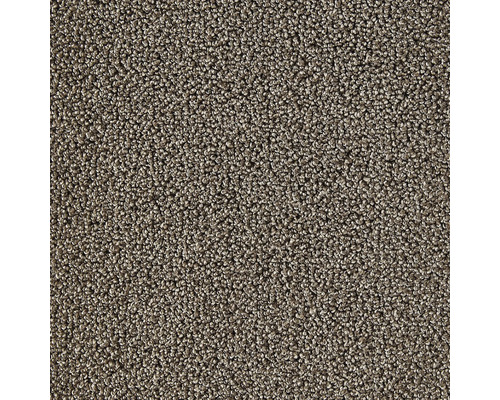 Brauner strukturierter Teppichboden mit dichtem Schlingenflor in Nahaufnahme.