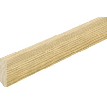Rechteckleiste aus Massivholz mit natürlicher Maserung.