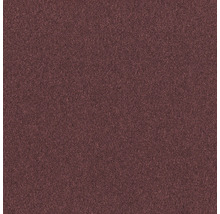 Nahaufnahme eines dunkelroten texturierten Teppichbodens mit feinem Flor.