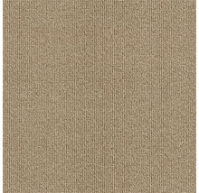 Beige Schlingenteppichboden mit feiner Textur.