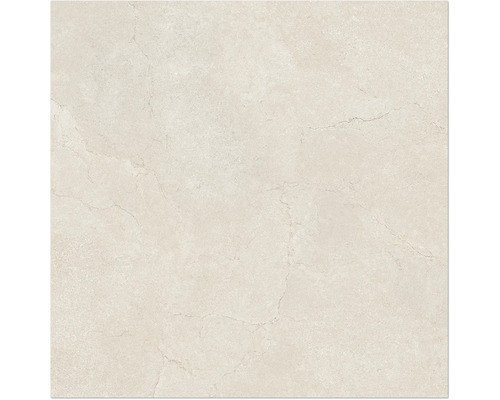 Beige Feinsteinzeugfliese in Steinoptik mit dezenter Maserung.