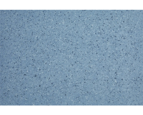 Blaue Bodenoberfläche mit feinen weißen und schwarzen Sprenkeln.