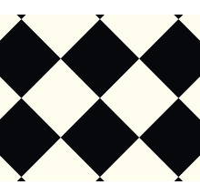 Schwarz-weißes Schachbrettmuster im Rautendesign für Bodenbeläge oder Tapeten.