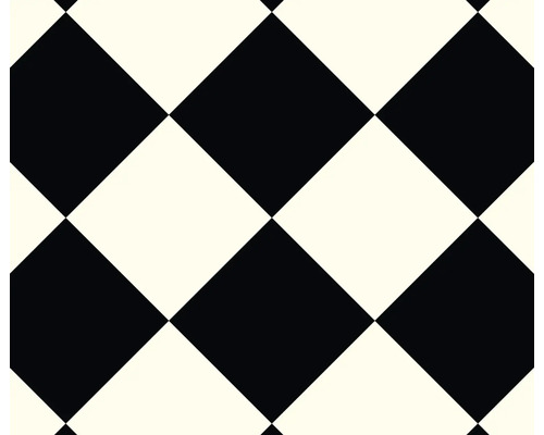 Schwarz-weißes Schachbrettmuster im Rautendesign für Bodenbeläge oder Tapeten.