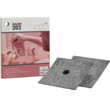 Zwei quadratische Akkit 303 Dichtmanschetten für Wanddurchführungen und Rohrleitungen inklusive Produktverpackung.