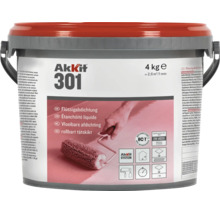 Akkit 301 Flüssigabdichtung 4 kg Eimer für Badezimmer und Dusche, sehr emissionsarm EC1 Plus zertifiziert, für die Anwendung mit der Rolle.