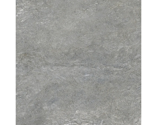 Graue Bodenfliese oder Wandfliese in Betonoptik mit matter strukturierter Oberfläche.