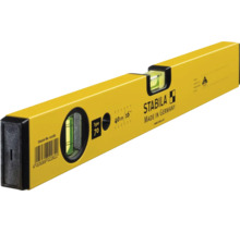 Gelbe Stabila Wasserwaage Type 70, Länge 40 Zentimeter, mit horizontaler und vertikaler Libelle.