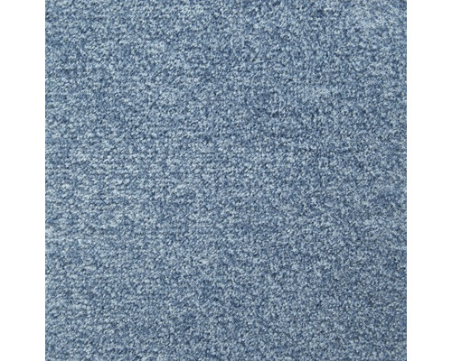 Nahaufnahme der Struktur eines blauen Teppichbodens.