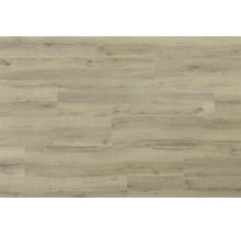 Laminatboden oder Vinylboden in Holzoptik mit Maserung und Astlöchern.