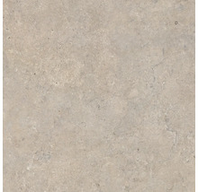 Beige Feinsteinzeugfliese in Steinoptik mit strukturierter Oberfläche.