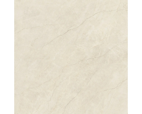 Feinsteinzeugfliese mit Marmor-Optik und feiner Maserung in Beige.