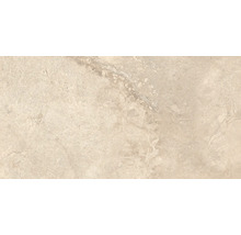 Feinsteinzeugfliese mit Natursteinoptik und feiner Maserung in Beige.
