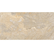 Naturstein mit strukturierter Oberfläche in Beige und Grau
