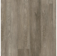 Laminatboden in Holzoptik in Graubraun mit sichtbarer Holzmaserung und Dielenmuster.