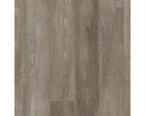 Laminatboden in Holzoptik in Graubraun mit sichtbarer Holzmaserung und Dielenmuster.