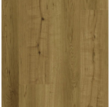 Laminatboden in Eichenoptik mit ausgeprägter Holzmaserung, Astlöchern und Rissen.