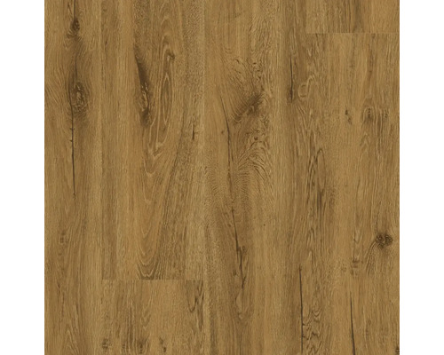 Laminatboden in Holzoptik mit ausgeprägter Maserung und Astlöchern.