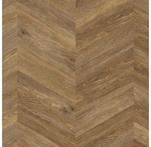 Bodenbelag in Holzoptik mit Chevron-Muster