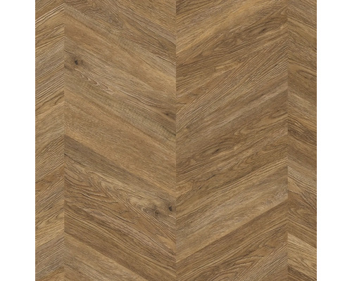 Bodenbelag in Holzoptik mit Chevron-Muster