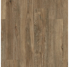 Laminatboden mit Eichenoptik, natürlicher Holzstruktur und sichtbaren Astlöchern.