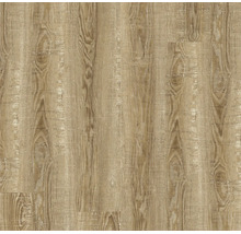 Laminatboden mit Holzoptik, rustikaler Maserung und Astlöchern.