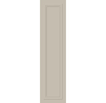 Möbelfront mit versenktem Rahmen, hochkant, beige.