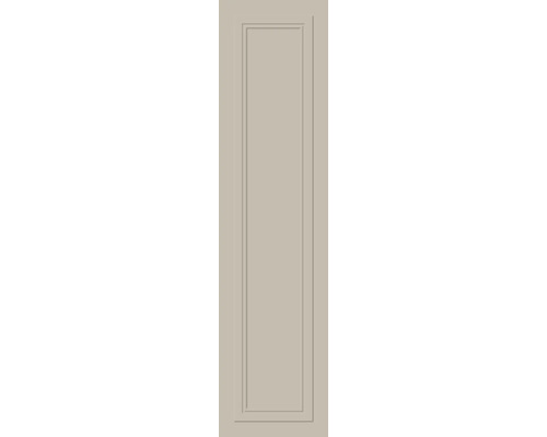 Möbelfront mit versenktem Rahmen, hochkant, beige.