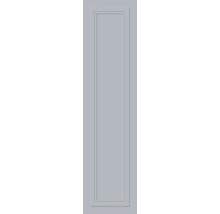 Schmale Schrankfront mit Rahmenprofil in Grau, rechteckige Form.