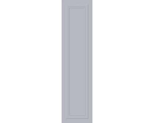 Schmale Schrankfront mit Rahmenprofil in Grau, rechteckige Form.