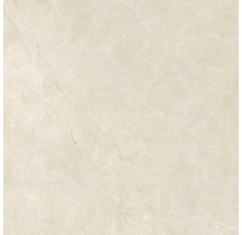 Feinsteinzeugfliese in Marmoroptik, beige.