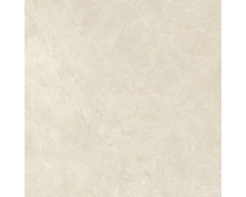 Feinsteinzeugfliese in Marmoroptik, beige.