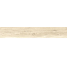 Bodenpaneel in Holzoptik mit Maserung und Astlöchern.