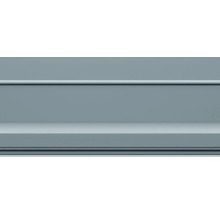 Nahaufnahme eines Profils für Wand oder Decke mit horizontaler Struktur.