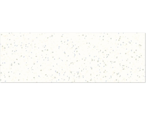 Nahaufnahme eines hellen Bodenbelags mit gesprenkeltem Terrazzo-Muster.