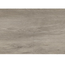 Laminatboden mit natürlicher Holzmaserung und Astlöchern in einer detaillierten Oberflächenstruktur für Wohnräume.