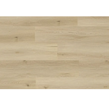 Laminatboden mit natürlicher Eichenholzoptik und erkennbarer Holzmaserung als verlegter Bodenbelag