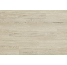 Laminatboden mit Holzoptik in hellen Farbtönen mit sichtbarer Maserung und Astlöchern