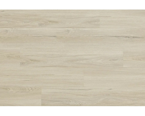 Laminatboden mit Holzoptik in hellen Farbtönen mit sichtbarer Maserung und Astlöchern
