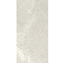 Fliese in Terrazzo Optik mit feiner Körnung und angedeuteten Steinadern