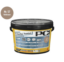 PCI Nanofug Premium Flexfugenmörtel in Rehbraun im Eimer für Fliesen und Naturstein.